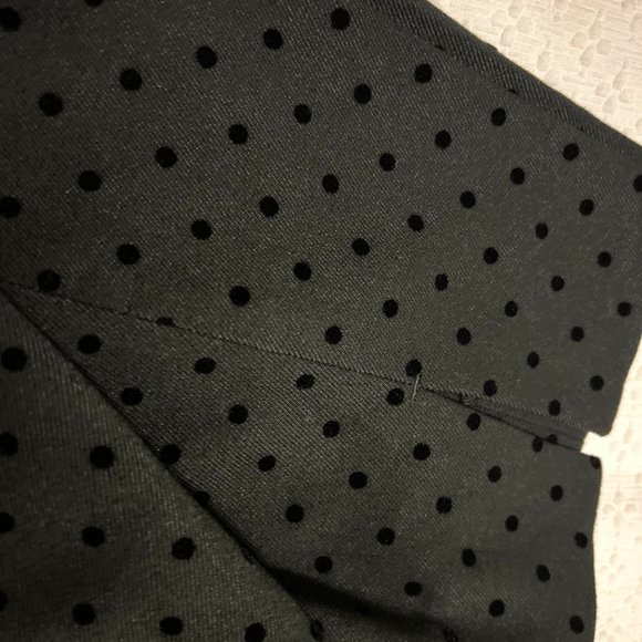 NWT - Banana Republic Black pants with velvet polka dots SZ 8 - Picture 3 of 4